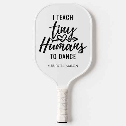 Aangepaste danslerleraar script modern pickleball paddle (Achterkant)