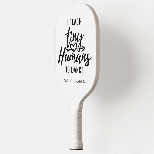 Aangepaste danslerleraar script modern pickleball paddle (Links)