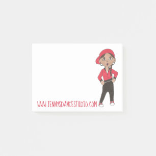 Aangepaste dansschool Studio Hip Hop Class Dancer Post-it® Notes