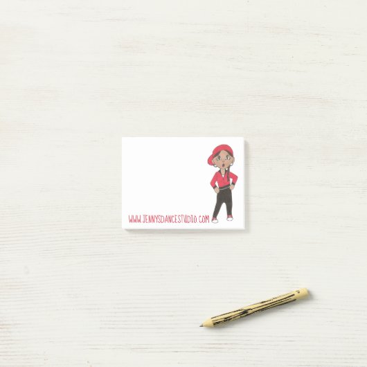 Aangepaste dansschool Studio Hip Hop Class Dancer Post-it® Notes (Op bureau)