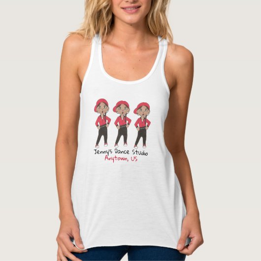 Aangepaste dansschool Studio Hip Hop Class Dancer Tanktop (Voorkant)