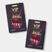 Aangepaste Dark Fiber Stripe VIP-pas voor evenemen Badge (Voor- en achterkant)