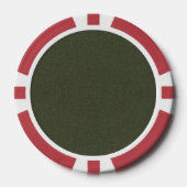 Aangepaste Dark Moss Green Poker Chip (Voorkant)
