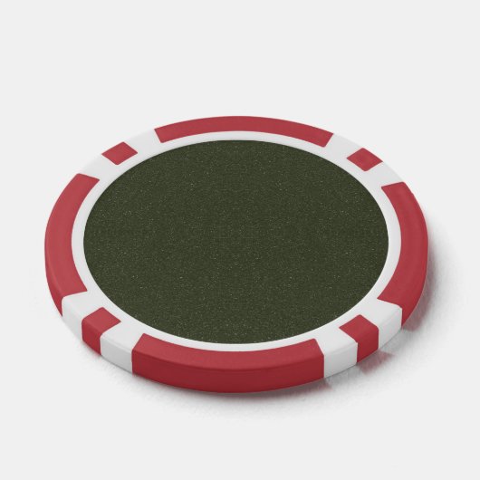 Aangepaste Dark Moss Green Poker Chip (Enkel)