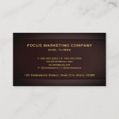 Aangepaste Dark Red Maroon Gold Marketing Professi Visitekaartje (Achterkant)