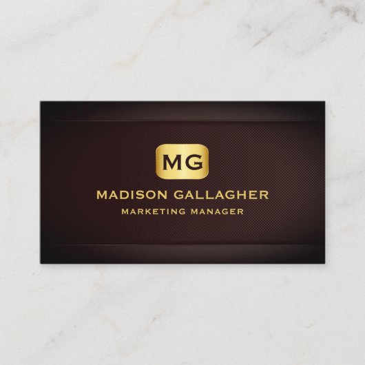 Aangepaste Dark Red Maroon Gold Marketing Professi Visitekaartje (Voorkant)