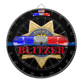 Aangepaste Dart Board voor politiebadge Edition Dartbord (Voorkant)