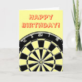 Aangepaste dartboard Verjaardagskaart Kaart (Voorkant)