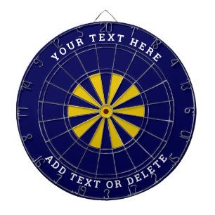 Aangepaste dartbord lay-out Goud & Marineblauw