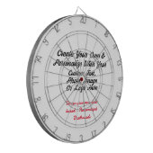 Aangepaste dartborden, gepersonaliseerde foto dart dartbord (Voorkant Links)