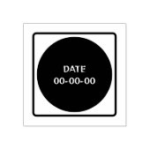 Aangepaste DATUM 00-00-00 Tekst Gedrukt Jet Zwarte Rubberstempel (Afrduk)