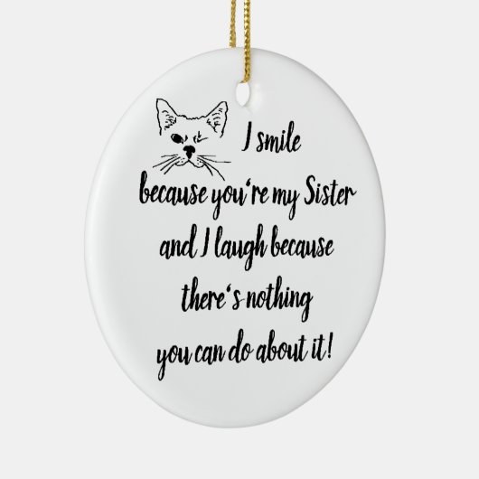 Aangepaste datum abonnement zuster Citaat Knop wri Keramisch Ornament (Rechts)