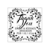 Aangepaste datum BEDANKT Zegel Handgeschreven Sier Rubberstempel (Afrduk)