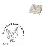 Aangepaste datum Boerderij kippeneieren gepersonal Rubberstempel (Gestempeld)