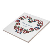 Aangepaste datum bruiloft Jubileum Scandinavisch H Tegeltje (Zijkant)