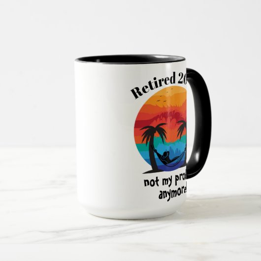 Aangepaste datum buiten gebruik gestelde Mok (Voorkant rechts)