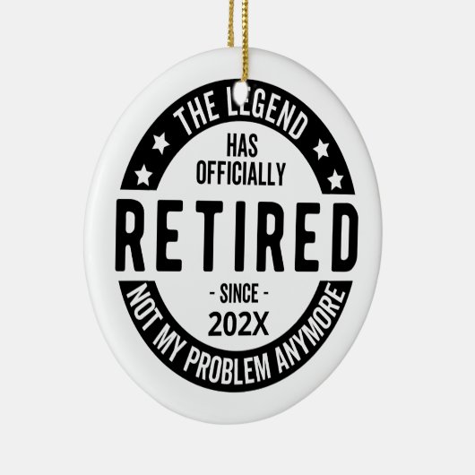 Aangepaste datum De legende is officieel met pensi Keramisch Ornament (Rechts)