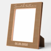 Aangepaste datum en namen rustieke houten gegraveerde lijstjes (Links)