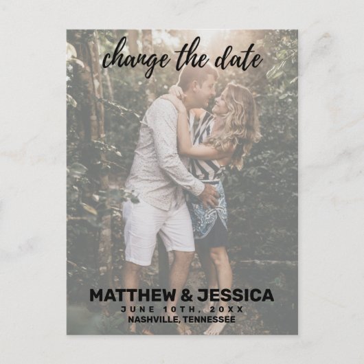 Aangepaste datum foto Verloving Aankondigingskaart (Voorkant)