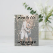 Aangepaste datum foto Verloving Aankondigingskaart (Staand voorkant)