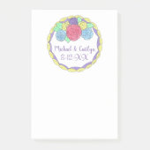 Aangepaste datum huwelijksCake Favor Post Post-it® Notes (Voorkant)