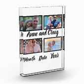 Aangepaste datum Jubileum 4 Fotocollage Fotoblokken (Links)