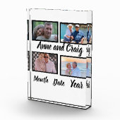 Aangepaste datum Jubileum 4 Fotocollage Fotoblokken (Rechts)