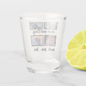 Aangepaste datum Jubileum 4 Fotocollage Shot Glas (Achterkant)