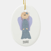 Aangepaste datum Little Angel Ornament (Achterkant)