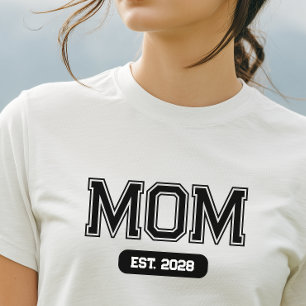 Aangepaste datum nieuwe moeder t-shirt