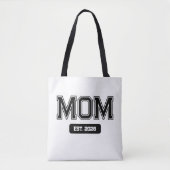 Aangepaste datum nieuwe moeder tote bag (Voorkant)
