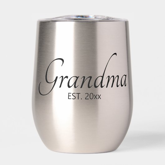 Aangepaste datum Oma Zwart Schrift (Voorkant)