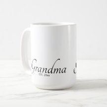 Aangepaste datum Oma Zwart Schrift