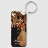 Aangepaste datum opslaan | Gepersonaliseerde foto Sleutelhanger (Achterkant)