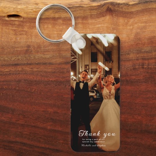 Aangepaste datum opslaan | Gepersonaliseerde foto Sleutelhanger (Voorkant)