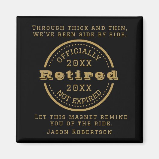 Aangepaste datum pensionering voor bezoekers magneet (Voorkant)