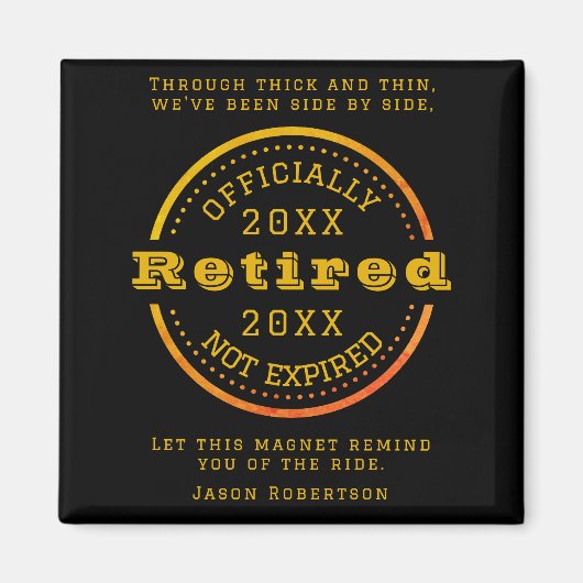 Aangepaste datum pensionering voor bezoekers magneet (Voorkant)