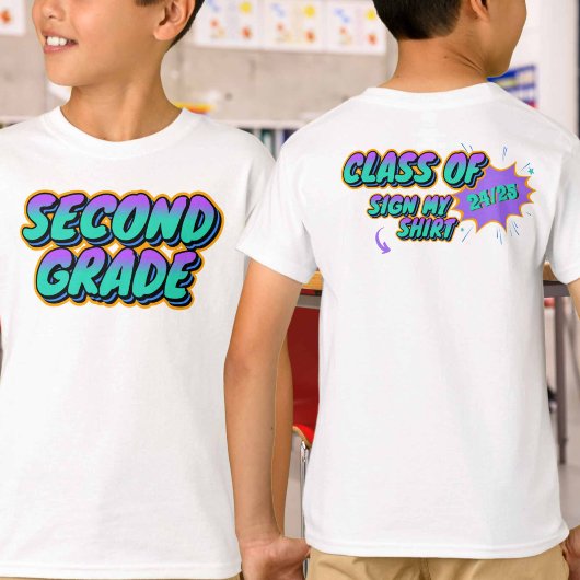 Aangepaste datum Tweede klas Teken Mijn Shirt Meme