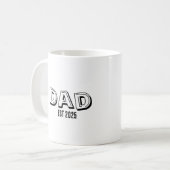 Aangepaste datum Vader Geschat Modern Minimalistis Koffiemok (Voorkant links)