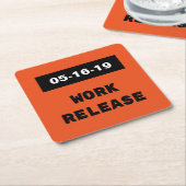 Aangepaste datum voor afboeking bij werkrelease kartonnen onderzetters (Schuin)