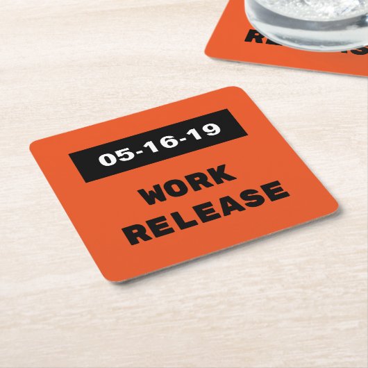 Aangepaste datum voor afboeking bij werkrelease kartonnen onderzetters (Schuin)