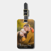 Aangepaste datum voor foto-script bagagelabel (Voorkant verticaal)