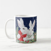 Aangepaste datum voor kerstbunny Rabbit Festive Wi Koffiemok (Links)