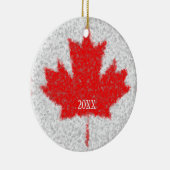 Aangepaste datum voor leverbandvakantie met Canade Keramisch Ornament (Rechts)