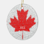 Aangepaste datum voor leverbandvakantie met Canade Keramisch Ornament (Links)