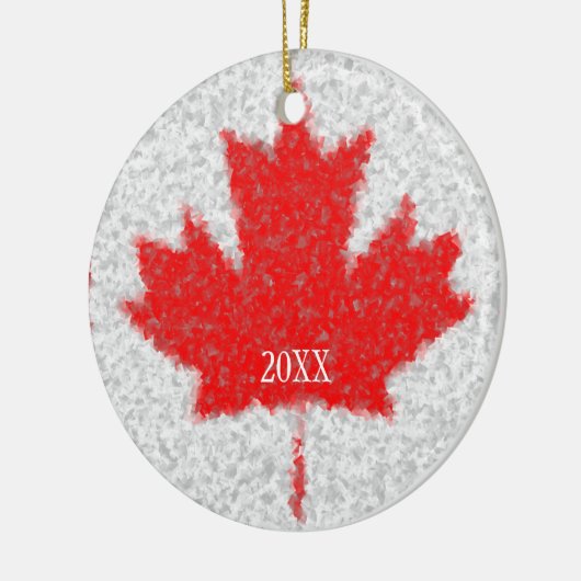 Aangepaste datum voor leverbandvakantie met Canade Keramisch Ornament (Links)