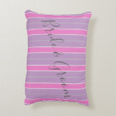 Aangepaste datum voor witte bruinkoollimousine aut accent kussen (Achterkant (Verticaal))