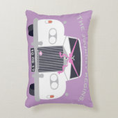 Aangepaste datum voor witte bruinkoollimousine aut accent kussen (Voorkant(Verticaal))