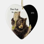 Aangepaste datums, Beren handschoenen voor uw dier Keramisch Ornament (Rechts)