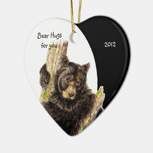 Aangepaste datums, Beren handschoenen voor uw dier Keramisch Ornament (Links)